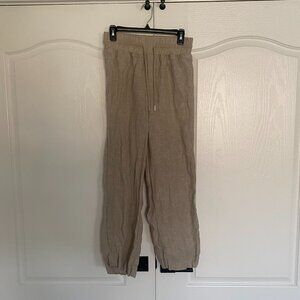 Quince Tan Linen Pants